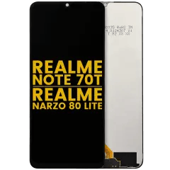 LCD-enhet utan ram för Realme Note 70 / Note 70 T / Narzo 80 Lite (renoverad) (alla färger)