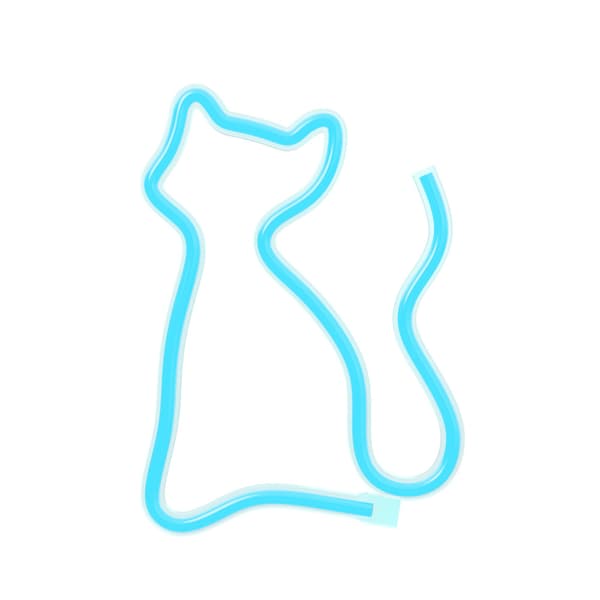 Neon LED Lamp CAT turquoise NNE24 Neolia