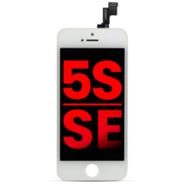 LCD-enhet för iPhone 5S / SE (2016) (Eftermarknad Plus) (Vit)