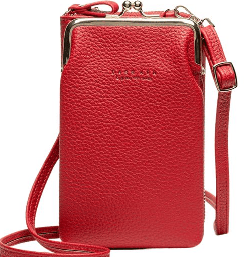 Elegant crossbody-mobiltelefonväskor|röd röd