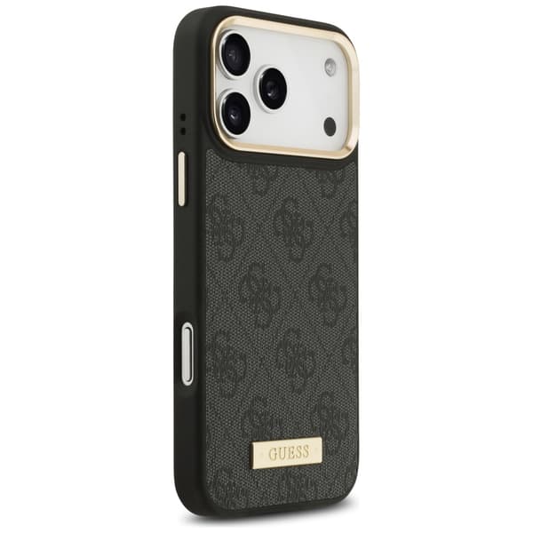 Guess 4G Logo Plate MagSafe fodral för iPhone 17 Pro Max svart