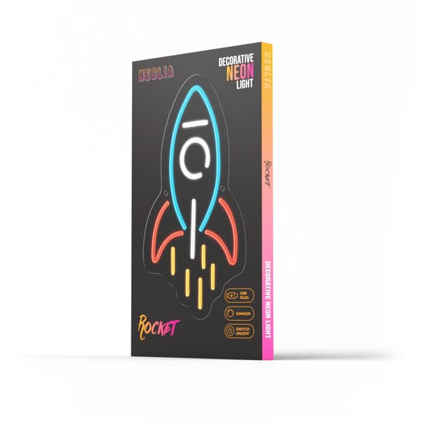 Neon PLEXI LED ROCKET flerfärgad NNE18 Neolia