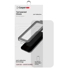 Casper Snap Härdat Glas för iPhone 13 Pro Max / 14 Plus (Detaljhandelsförpackning) (AR Clear) röd