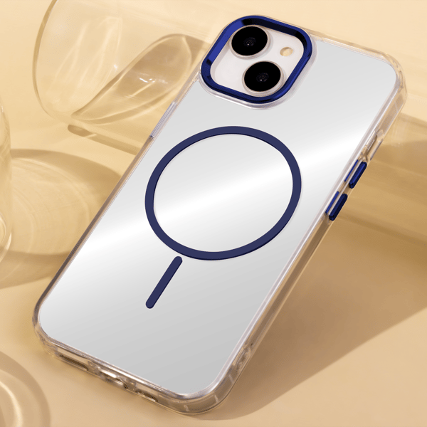 transparent Tunt Mag-fodral för iPhone 17 Air blå