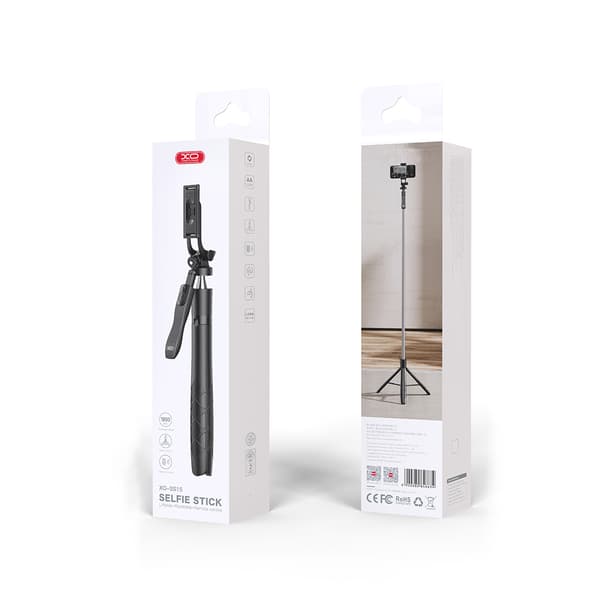 XO selfiepinne Bluetooth stativ SS15 svart 180cm svart