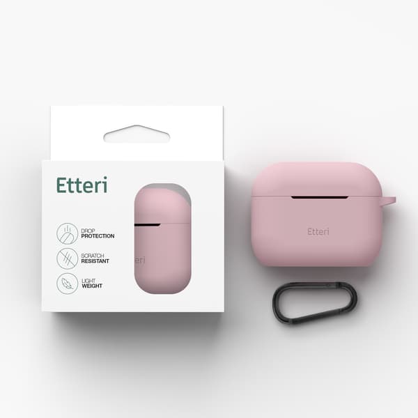 Etteri silikonfodral för AirPods Pro 3 ljusrosa rosa