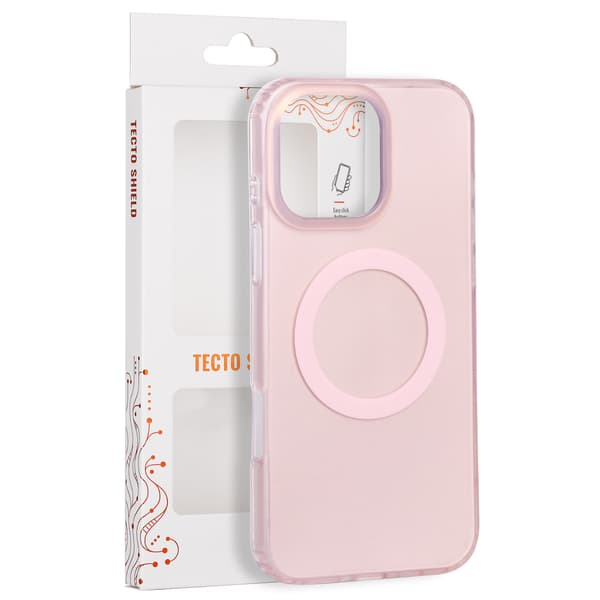 Tecto Shield Mistiq Mag skal för iPhone 16 Pro Max rosa rosa