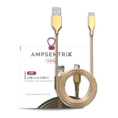 USB Typ C till USB Typ A-kabel (1 m) (AmpSentrix Infinity) (Guld) guld