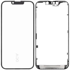 3 i 1 (glas med förmonterad OCA + ram) för iPhone 16e / 17e (OCA Master)