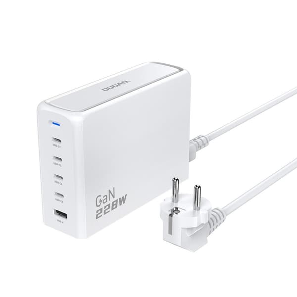 Dudao A228EU 228W Adapter GaN 4xUSB-C + 1xUSB-A vit vit