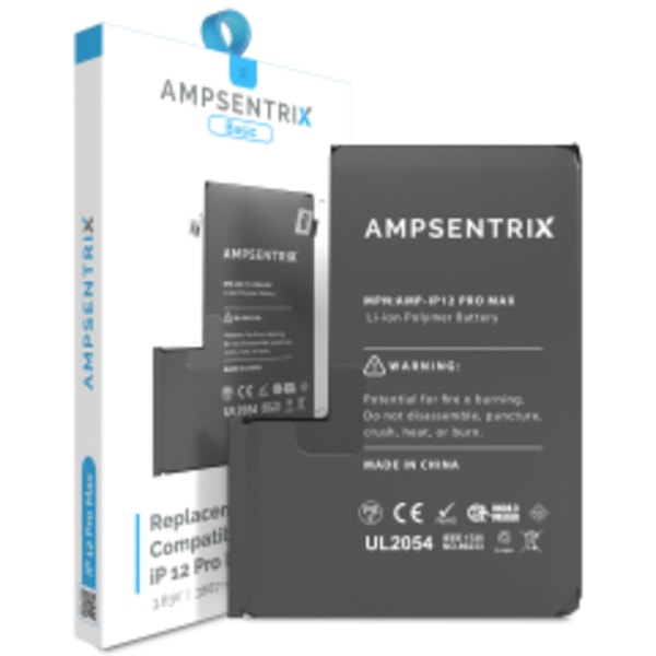 Ersättningsbatteri för iPhone 12 Pro Max (AmpSentrix Basic)