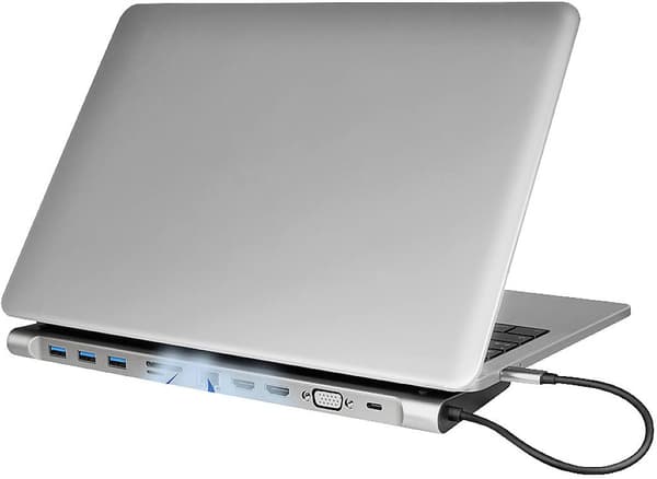 LogiLink UA0373 Laptop docking station Compatible with Universal USB-C® powered, Built-in card reader
