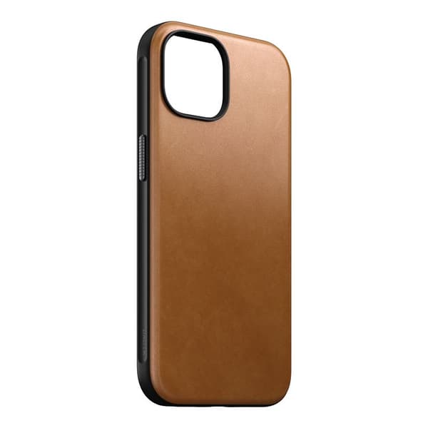 Nomad Modern läderfodral för iPhone 15 6,1\" engelskt brunt