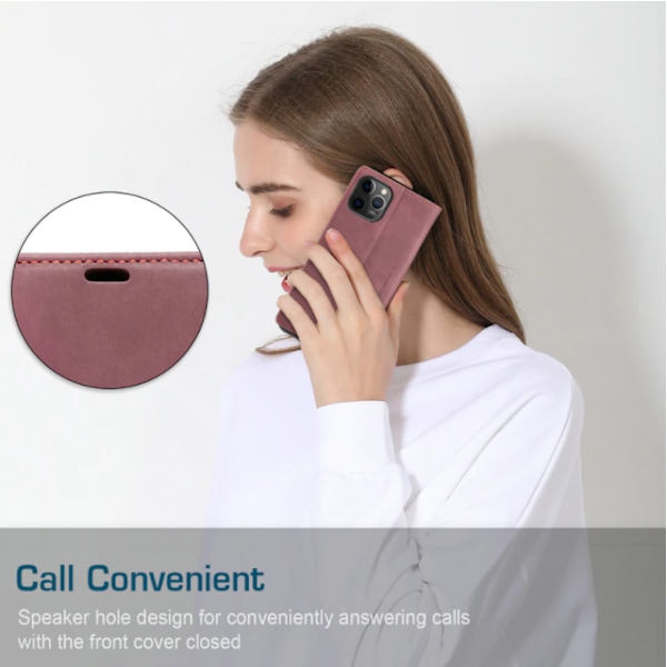 Läderfödral caseme 0013 för  iphone 13 ljusbrun brun
