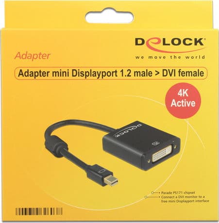 Delock Videoadapter 20cm svart