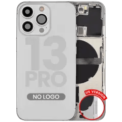 Baksida med smådelar för iPhone 13 Pro (amerikansk version) (Aftermarket Plus) (Silver) silver