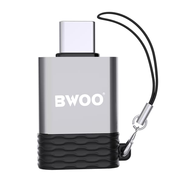 BWOO Adapter USB - USB-C grå OTG BZ-35