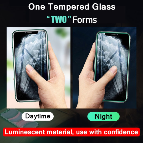 Lysande härdat glas för iphone X röd röd