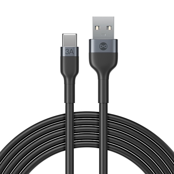 Forever Flexible-kabel USB - USB-C 1,0 m 3A svart