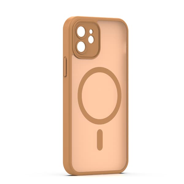 Mag Matt skal för iPhone 12 brunt kameraskydd brun