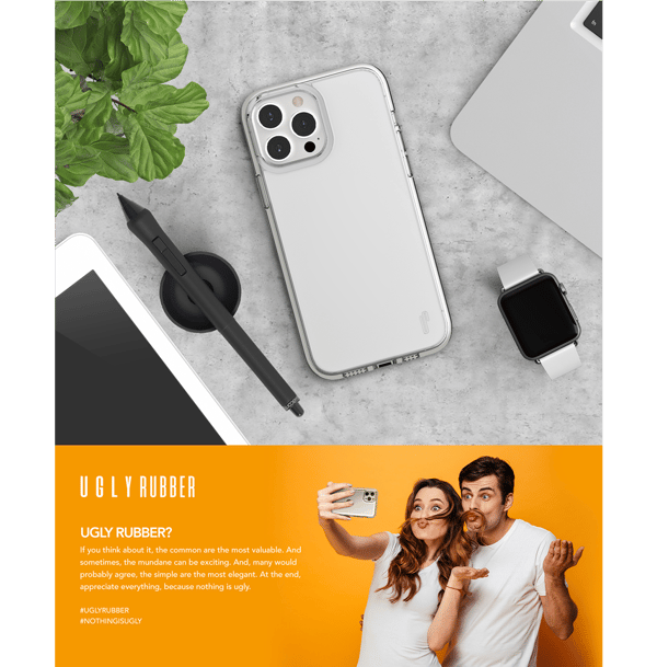 Ugly Rubber Pure fodral för iPhone 15 Plus transparent