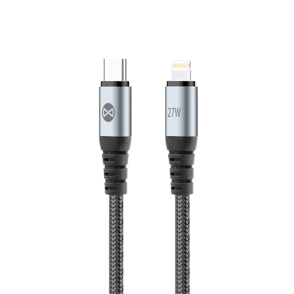 Forever Braix-kabel USB-C - Lightning 1,0 m 27W svart svart