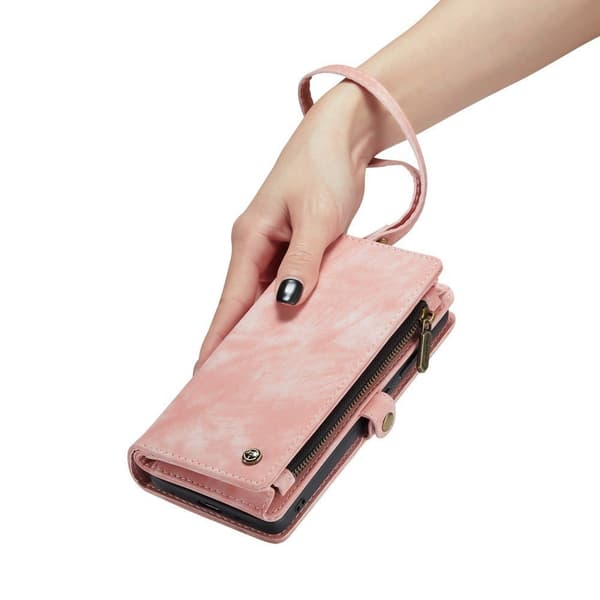 CaseMe 008 Plånboksfodral för Galaxy S23 Rosa