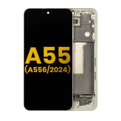 OLED-enhet med ram för Samsung Galaxy A55 (A556 / 2024) (Renoverad) (Citron)