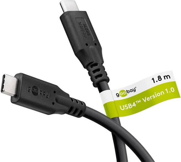 goobay USB forlängerkabel 1.8m svart