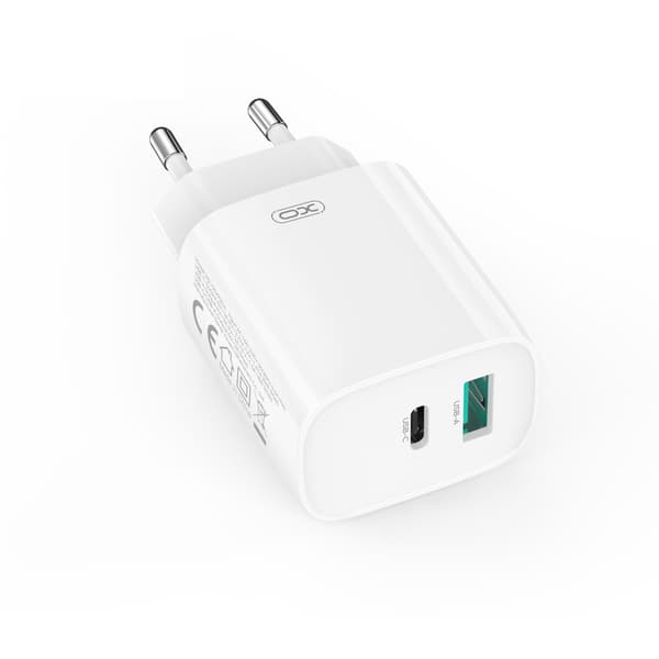 XO väggladdare CE29 PD 20W 1x USB-C 1x USB vit