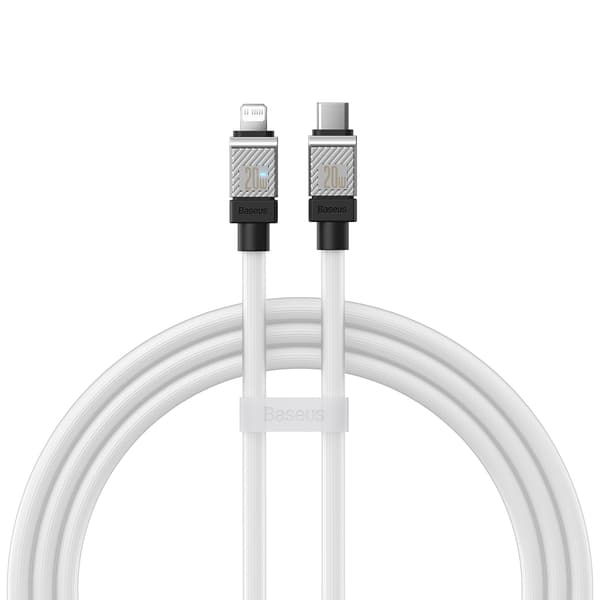 Baseus kabel CoolPlay USB-C - Lightning 1m 20W vit vit