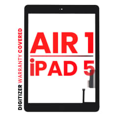 Digitizer för iPad Air 1 / iPad 5 (2017) (Hemknapp förinstallerad för iPad Air 1) (Eftermarknad Pro: XO7) (Svart)