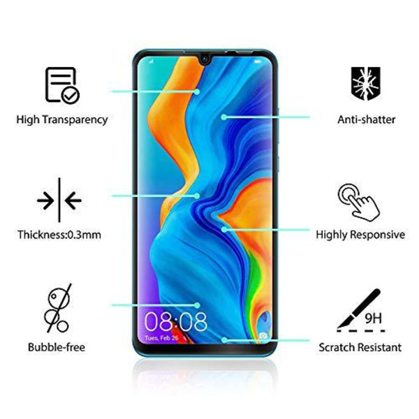 2 st top kvalitet  heltäckande skärmskydd för  Huawei p30 lite