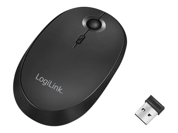 LogiLink Optisk trådlös svart