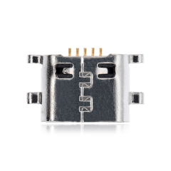 Laddport lödning krävs - 05 Pin - Micro B - 4 fästpunkter (C098)