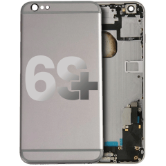 Baksida med smådelar för iPhone 6S (ingen logotyp) (eftermarknad Plus) (silver)