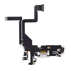 Laddningsport Flexkabel för iPhone 14 Pro (Använd OEM-dragning) (Silver)