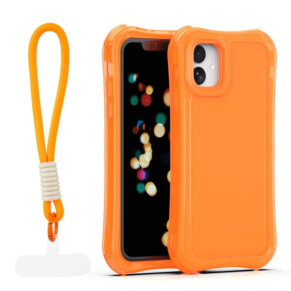Safepop skal med rem för iPhone 11 orange