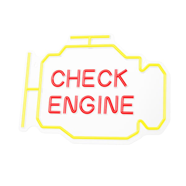 Neon PLEXI LED CHECK ENGINE gul röd NNE21 Neolia röd