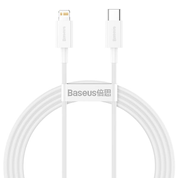 Baseus-kabel Superior PD USB-C - Lightning 1,5 m vit 20W