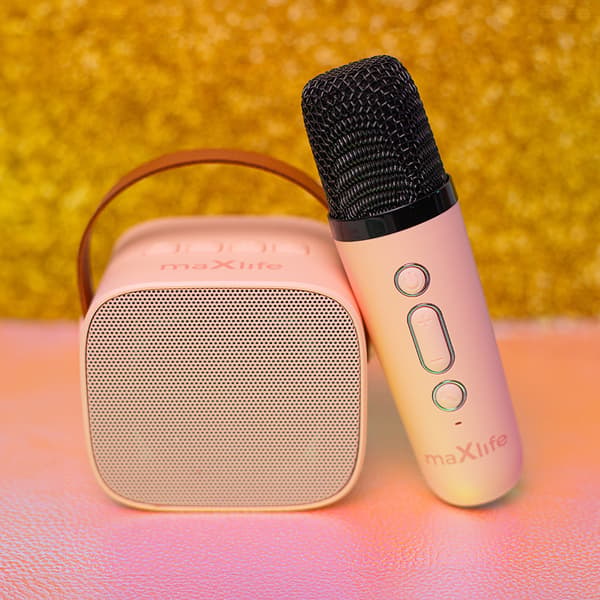 Maxlife Bluetooth karaoke högtalare MXKS-100 rosa blå