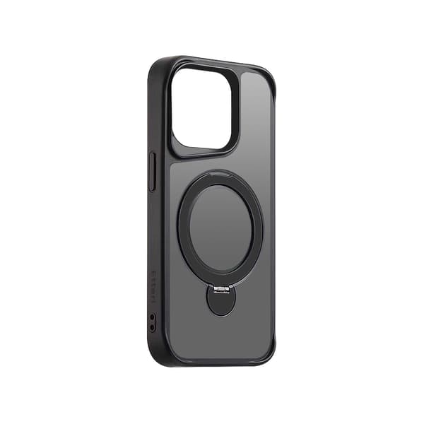 Etteri Matt Mag Ring-fodral för iPhone 15 Pro max svart