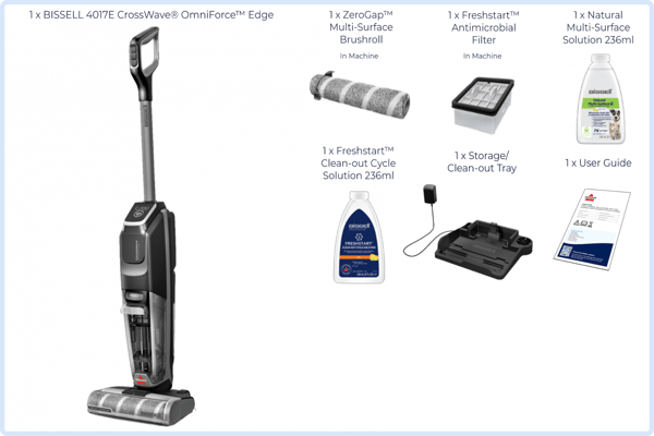 [AI generated title] Bissell Crosswave Omniforce Edge Select stavstövsuger och moppe