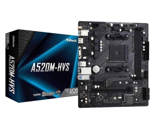 ASRock A520M-HVS Micro-ATX AM4 AMD A520