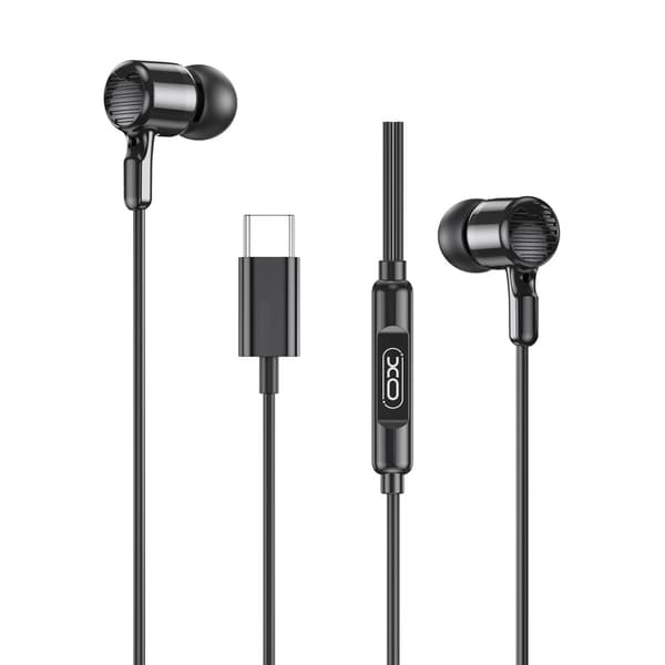XO trådbundna hörlurar EP81 USB-C svart svart