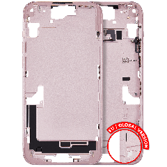 Mellanramshölje med smådelar för iPhone 15 Plus (EU / Global version) (Begagnad OEM-dragning: Grade C) (Rosa) rosa