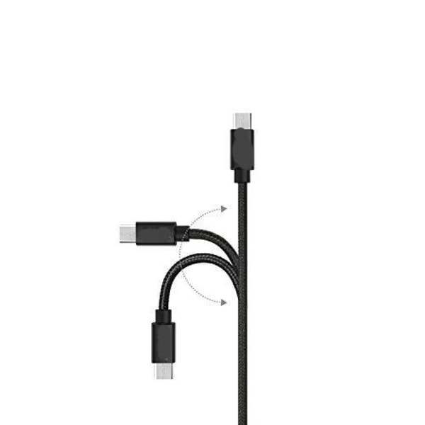 2 st 3 m micro-usb ljusblå kabel blå