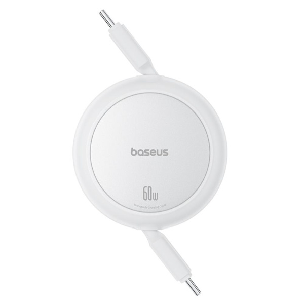 Baseus Free2Pull Mini Laddningskabel USB-C till USB-C 60W 1m Moon White