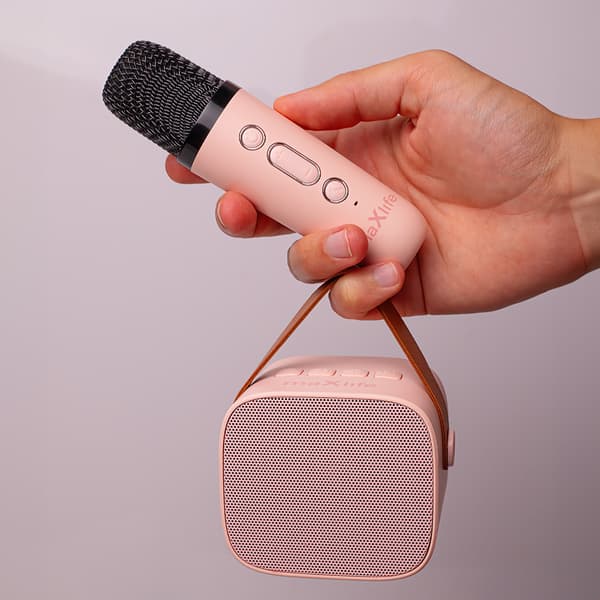 Maxlife Bluetooth karaoke högtalare MXKS-100 rosa blå