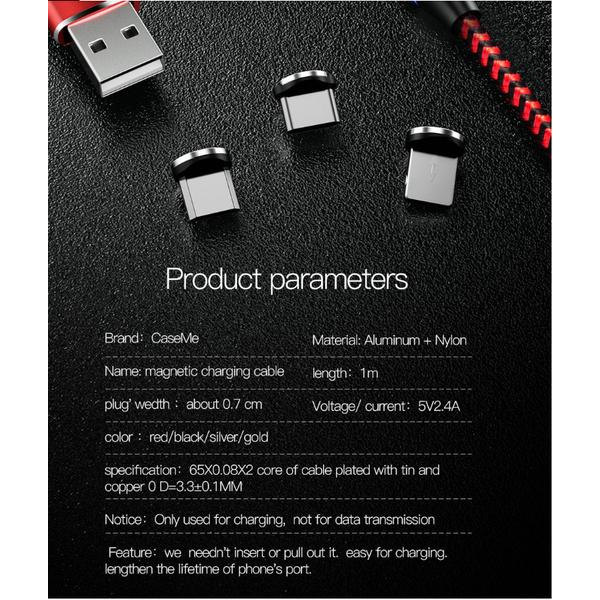 CaseME magnet laddare USB-C blå
